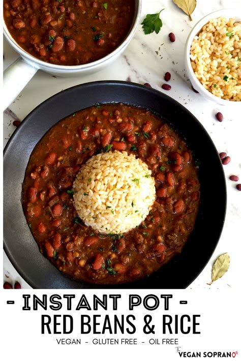 Instant Pot Red Beans And Rice Vegan The Vegan Soprano Recipe Rice Instant Pot Recipe