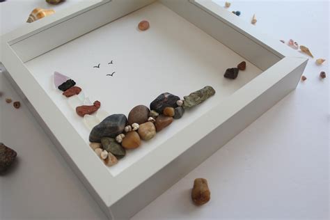 DIY Sea Glass Art with Pebbles Tutorial | Feeling Nifty