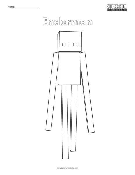 Enderman Coloring Page Minecraft In 2021 Minecraft Co