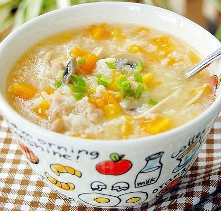 Place water / stock in a saucepan and bring it. Chicken Pumpkin Porridge | Chinese Recipes | Cooking ...