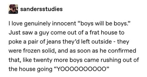 Tumblr Thread Shares Wholesome Boys Will Be Boys Moments Memebase