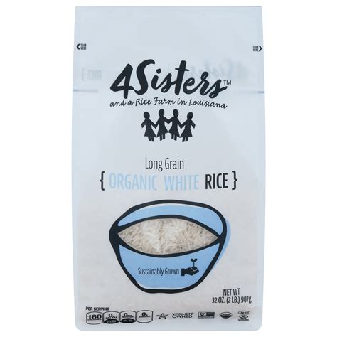 4sisters Extra Long Grain Organic White Rice Shop Rice And Grains At H E B