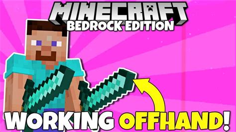 WORKING OFFHAND Added To Minecraft Bedrock Edition All Platforms