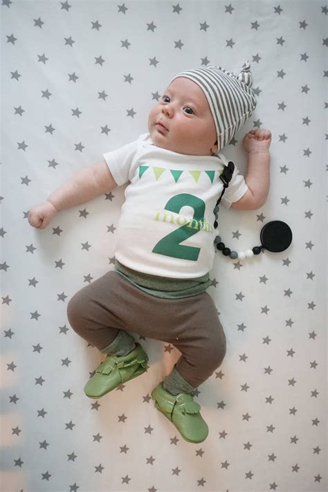 2 Month Old Milestone Outfit Baby Clothes