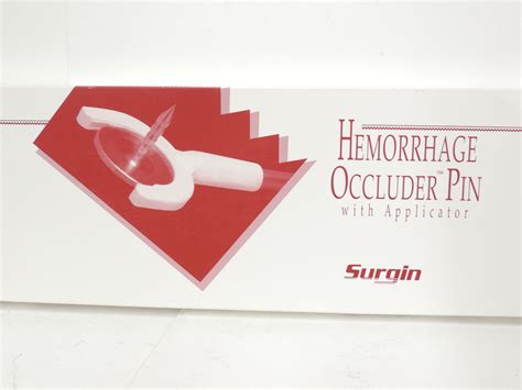 New Surgin Cr1007 Hemorrhage Occluder Pin With Applicator 10mm Box Of