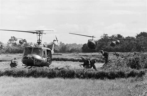 Vietnam War 1966 Helicopters Hovering Over Soldiers Vietnam War