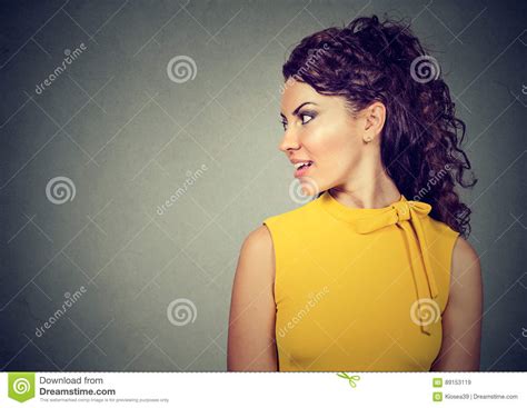 Side Profile Of A Beautiful Woman Stock Image Image Of Girl Dress