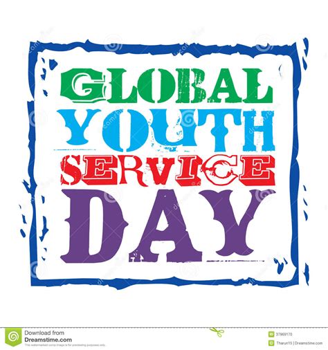 International youth day is on the 224th day of 2021. Global Youth Service Day stock illustration. Illustration ...
