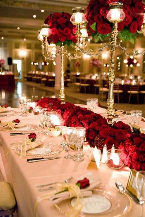 Vintage Wedding Decoration Ideas Impressive Table Centerpieces Red