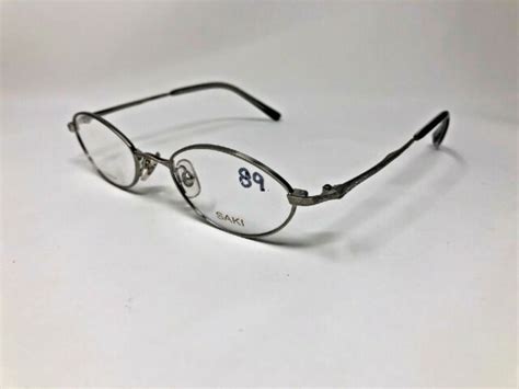 Saki Mod688 Titanium Eyeglasses Frame Japan 49 19 140 Light Silver Black Df60 Ebay