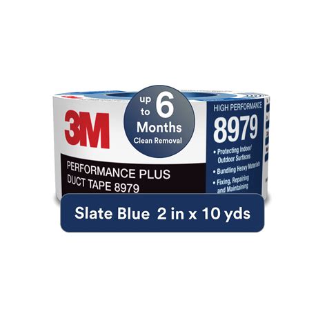 3m Performance Plus 8979 Duct Tape Heavy Duty Slate Blue 2 In X 10