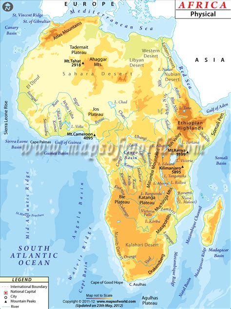 Explore more like physical map of africa with landforms. Geography and History, Bilingual Space: Physical Map of Africa