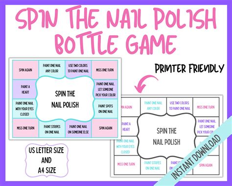 Spin The Nail Polish Bottle Game Teen Party Game Sleepover Etsy Uk