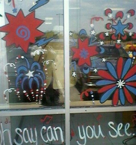 41 july paintings ranked in order of popularity and relevancy. Painted window designs Fourth of July | Window painting ...