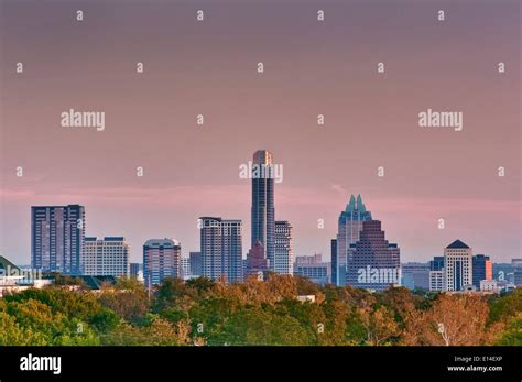 Downtown Austin Seen At Sunrise From St Edwards University Campus 3