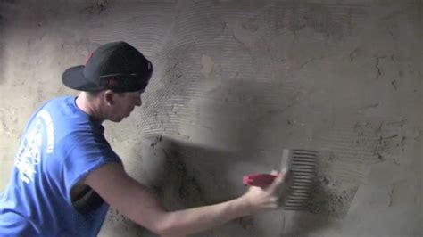 Cellar Basement Wall Re Cementing Stucco Youtube