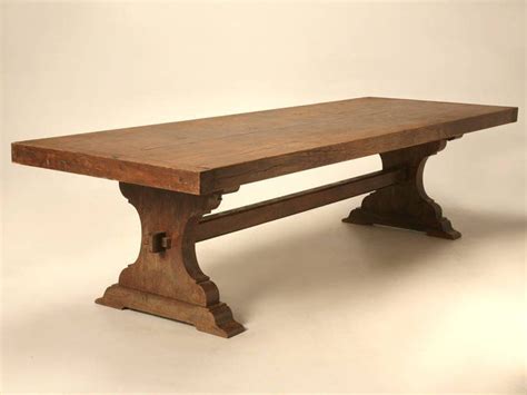 French Solid White Oak Trestle Table 7 | Rustic farmhouse ...