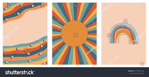 Set Three Abstract Pop Art Aesthetic Stock Vector Royalty Free 1775025134 Shutterstock