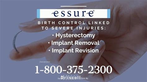 The Driscoll Firm Tv Spot Essure Has Been Pulled Ispottv