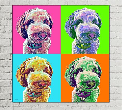Andy Warhol Custom Pet Portrait From Photo Pop Art Pet Etsy In 2021