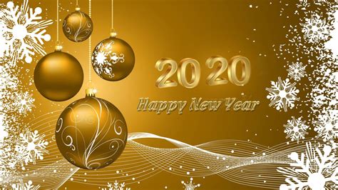 Free Download Happy New 2020 Year Wishes Gold Greeting Card Quotes 4k