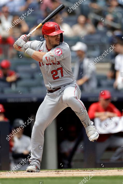Los Angeles Angels Mike Trout Bat Editorial Stock Photo Stock Image