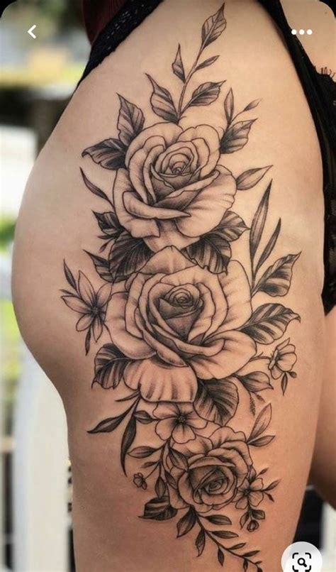 Pin By Dayse Florentino Cordeiro On Flores Hip Thigh Tattoos Leg