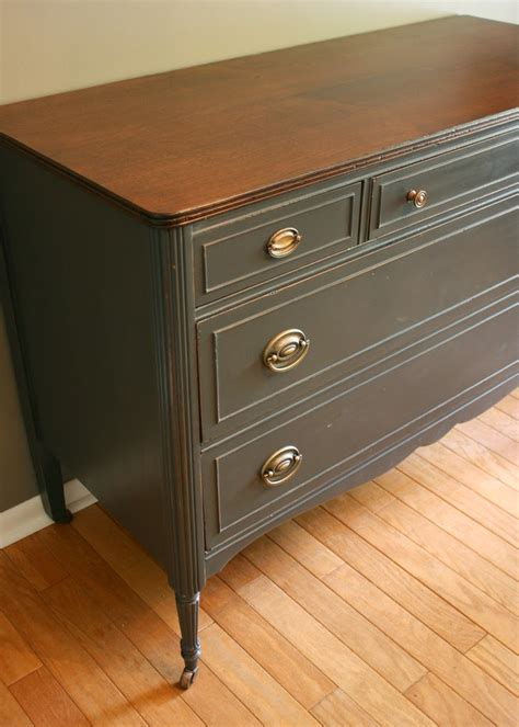 Roots And Wings Furniture Blog No 78 Charcoal Gray Antique Dresser