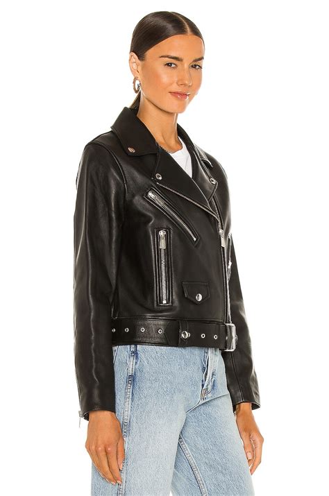 Anine Bing Benjamin Moto Jacket In Black Revolve