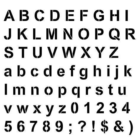 Stencil Diy Lettering Alphabet Stencils Lettering Alphabet Fonts