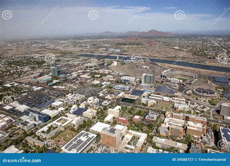 Tempe Skyline Image Stock Image Du Stades Tempête Poussière 34580727