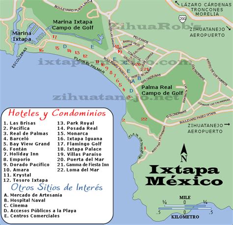 Map Of Ixtapa Guerrero Mexico