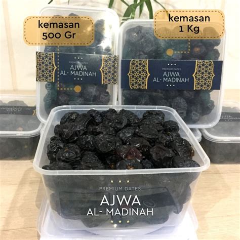 Buah dengan rasa manis legit ini. Kurma Ajwa Al Madinah Premium - Al Bayan Haramain