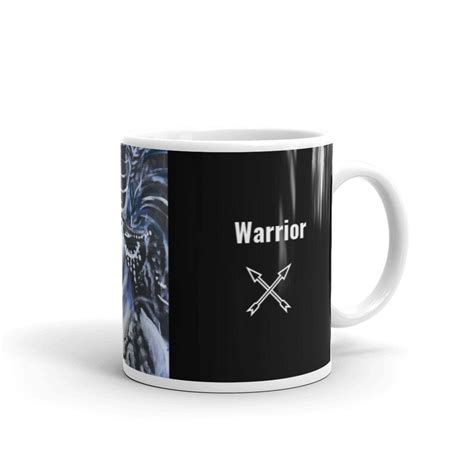 Mug With Words Mugs With Symbols Coffee Mugs Warrior Mug Etsy