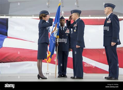 U S Air Force Maj Gen Brian Kelly Air Force Personnel Center Commander Salutes To Lt Gen