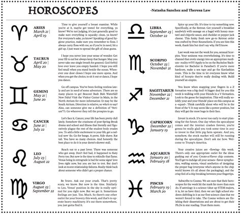 Horoscopes April 20 2017 The Miscellany News
