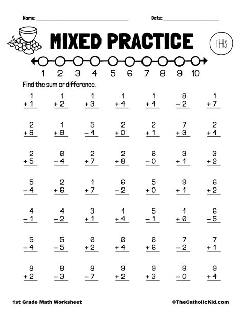 Math Worksheets For 1st Graders Printable