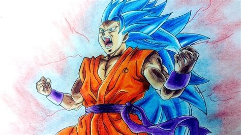 Como Dibujar A Goku Super Sayayin Blue