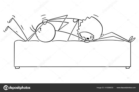 Vector Cartoon Illustration Of Kama Sutra Sex Pose Sexual Position Of Man And Woman Stock