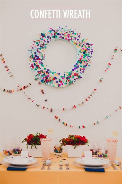 Celebrate With A Bright Confetti Wreath For Any Occasion Diy Party