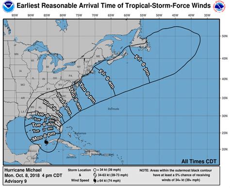 Hurricane Michael Projected Path Maps And Trackers