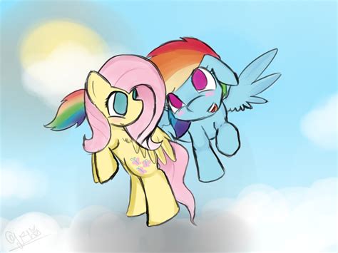 Rainbow Dash X Fluttershy By Xxbronyx On Deviantart