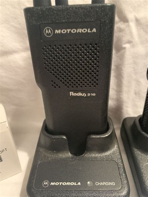 Motorola P10 Vhf Red Dot Walkie Talkie New Accys Tested Prepper Hunter
