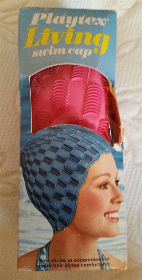 Vintage Playtex Pink Rubber Bathing Swim Cap 1971 One Size Fits All New