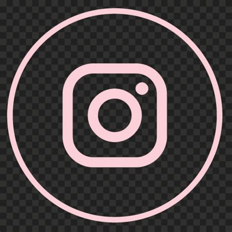 HD Round Circle Light Pink Line Instagram IG Logo Icon PNG Citypng