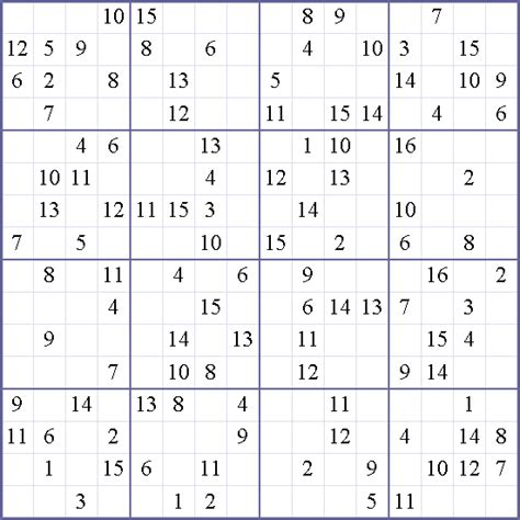 Play sudoku on your site/blog. The Best 16 square sudoku printable | Vargas Blog
