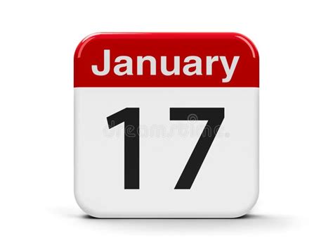 17th January Calendar Icon January 17 Calendar Date Month Icon Vector