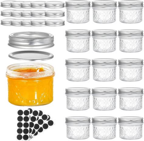 Amazon Tebery Pack Mason Jars Canning Jars OZ Jelly Jars With Regular Lids And Bands