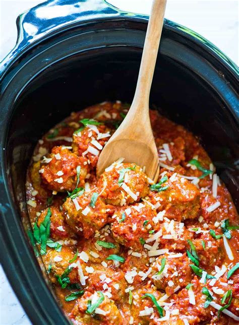 Crock Pot Turkey Meatballs Recipe Well Plated By Erin