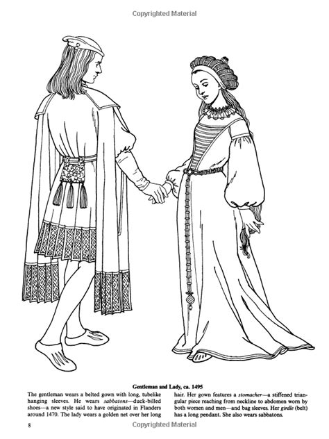 Here's a detailed coloring page of humpty dumpty of the elizabethan age. Tudor and Elizabethan Fashions (Dover Fashion Coloring ...